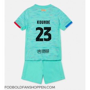 Barcelona Jules Kounde #23 Tredjetrøje Børn 2023-24 Kortærmet (+ Korte bukser)